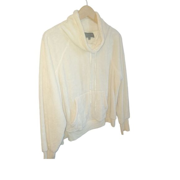 NWOT Anthropologie Mairead Mock Neck Soft Fleece Pullover Ivory Sweatshirt XL - Picture 3 of 12